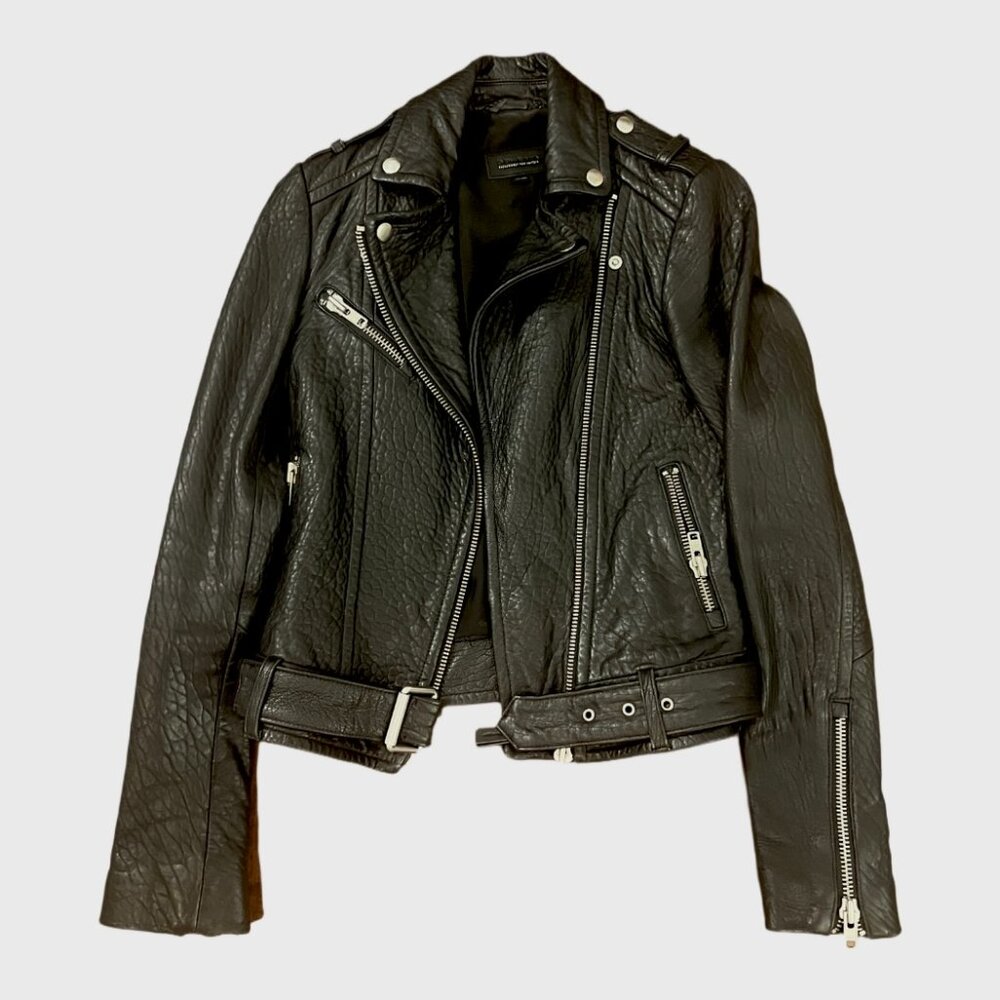MACKAGE FOR ARITZIA Exclusive Rumer Pebbled Lambskin Leather Moto Jacket  - XXXS - Picture 4 of 12
